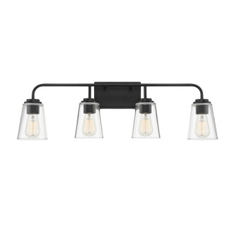 Mbath Four Light Bathroom Vanity Light in Matte Black (446|M80045MBK)