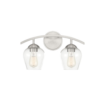 Mbath Two Light Bathroom Vanity Light in Brushed Nickel (446|M80031BN)