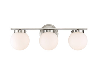 Mbath Three Light Bathroom Vanity Light in Brushed Nickel (446|M80023BN)