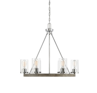 Mchan Five Light Chandelier in Greywood Chrome (446|M10070GWCH)