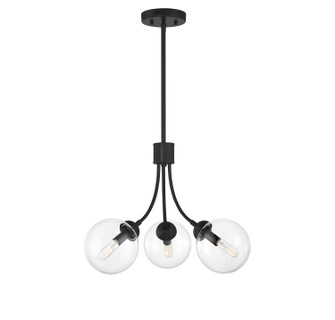 Three Light Chandelier in Matte Black (446|M10057MBK)