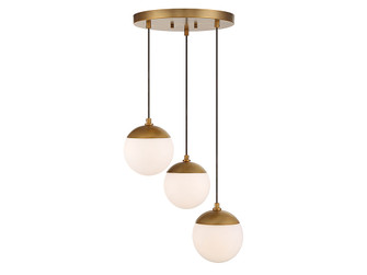 Mchan Three Light Chandelier in Natural Brass (446|M10055NB)