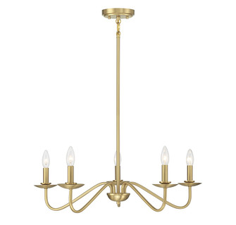 Five Light Chandelier in Natural Brass (446|M100120NB)