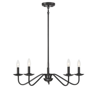 Five Light Chandelier in Matte Black (446|M100120MBK)