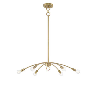 Six Light Chandelier in Natural Brass (446|M100116NB)