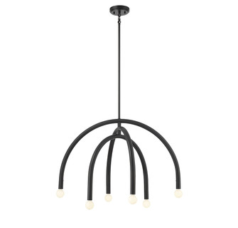 Six Light Chandelier in Matte Black (446|M100115MBK)