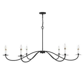 Six Light Chandelier in Matte Black (446|M100105MBK)