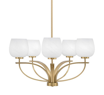 Cavella Five Light Chandelier in New Age Brass (200|3905-NAB-4811)