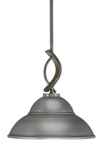 Monterey One Light Mini Pendant in Graphite & Painted Distressed Wood-look Metal (200|2901-GPDW-428-GP)