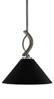Monterey One Light Mini Pendant in Graphite & Painted Distressed Wood-look Metal (200|2901-GPDW-420-MB)