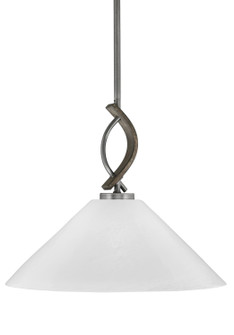 Monterey One Light Mini Pendant in Graphite & Painted Distressed Wood-look Metal (200|2901-GPDW-2161)