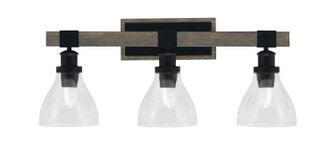 Tacoma Three Light Bath Bar in Matte Black & Painted Distressed Wood-look Metal (200|1843-MBDW-4760)