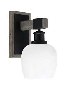 Tacoma One Light Wall Sconce in Matte Black & Painted Distressed Wood-look Metal (200|1841-MBDW-4811)