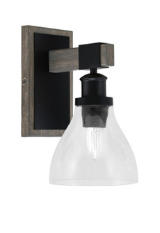 Tacoma One Light Wall Sconce in Matte Black & Painted Distressed Wood-look Metal (200|1841-MBDW-4760)