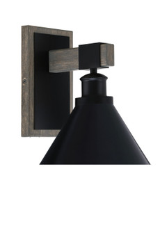 Tacoma One Light Wall Sconce in Matte Black & Painted Distressed Wood-look Metal (200|1841-MBDW-421-MB)