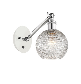 Ballston One Light Wall Sconce in White Polished Chrome (405|317-1W-WPC-G122C-6CL)