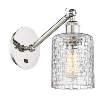 Ballston One Light Wall Sconce in Polished Nickel (405|317-1W-PN-G112C-5CL)