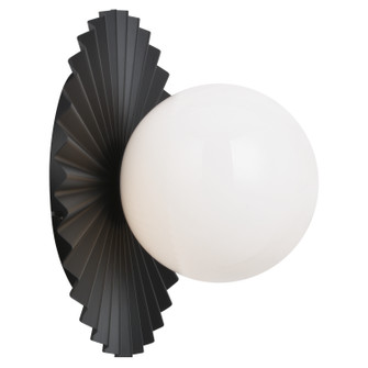 Modern Ruff One Light Wall Sconce/Ceiling Mount in Black (423|WX83111BKOP)