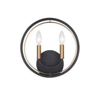 Odyssey Two Light Wall Sconce in Black (423|W78602BK)