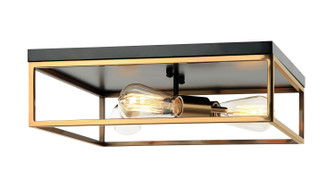 Clarke Three Light Ceiling Mount in Black & Aged Gold Brass (423|M15543BKAG)