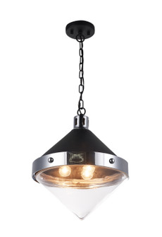 Sphericon Three Light Pendant in Matte Black & Chrome (423|C72203CHCL)