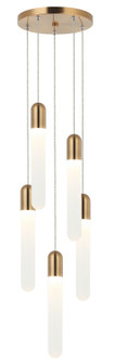 Aydin Five Light Pendant in Aged Gold Brass (423|C65805AG)