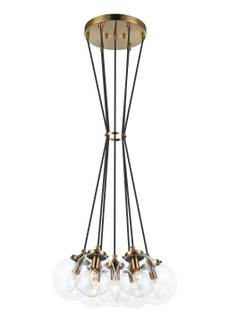 The Bougie Seven Light Pendant in Aged Gold Brass (423|C63007AGCL)