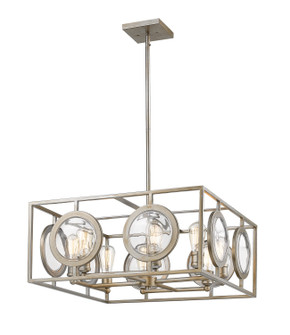 Port Eight Light Chandelier in Antique Silver (224|448-24AS)