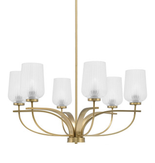 Cavella Six Light Chandelier in New Age Brass (200|3906-NAB-4250)