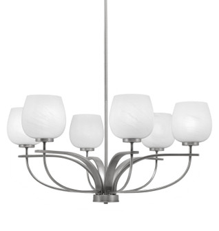 Cavella Six Light Chandelier in Graphite (200|3906-GP-4811)