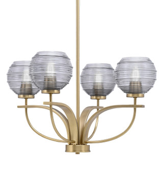 Cavella Four Light Chandelier in New Age Brass (200|3904-NAB-5112)