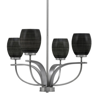 Cavella Four Light Chandelier in Graphite (200|3904-GP-4029)