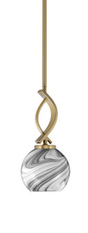 Cavella One Light Mini Pendant in New Age Brass (200|3901-NAB-4109)