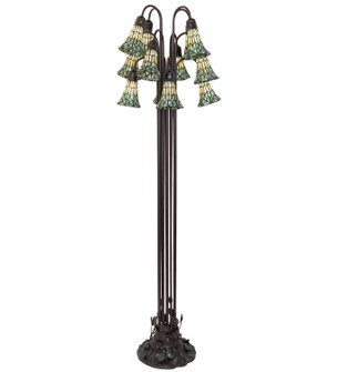 Stained Glass Pond Lily 12 Light Floor Lamp in Mahogany Bronze (57|251701)