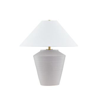 Rachie One Light Table Lamp in Aged Brass/ Ceramic Whitewash Terracotta (428|HL827201-AGB/CWT)