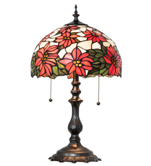 Poinsettia Two Light Table Lamp in Mahogany Bronze (57|269101)