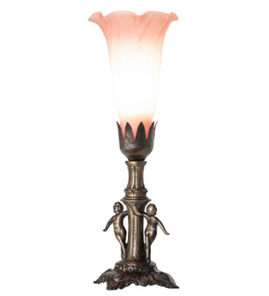 Pink One Light Mini Lamp in Antique Brass (57|262941)