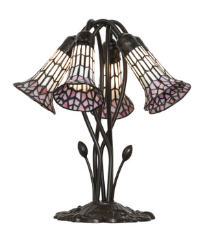 Stained Glass Pond Lily Five Light Table Lamp in Mahogany Bronze (57|262232)