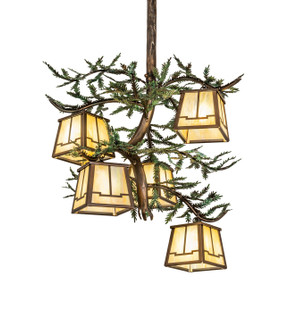 Pine Branch Five Light Chandelier in Antique Copper (57|260185)