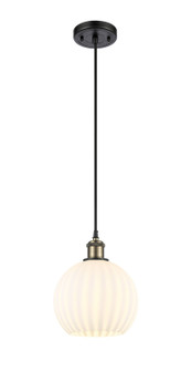 Ballston LED Mini Pendant in Black Antique Brass (405|516-1P-BAB-G1217-8WV)