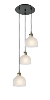 Ballston LED Pendant in Black Antique Brass (405|113B-3P-BAB-G411)