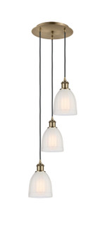 Ballston LED Pendant in Antique Brass (405|113B-3P-AB-G441)