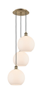 Ballston LED Pendant in Antique Brass (405|113B-3P-AB-G121-10)