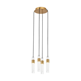 Lassell LED Chandelier in Natural Brass (182|SLCH39927NB)