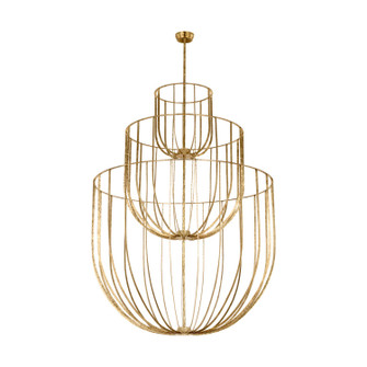 Sanchi LED Chandelier in Polished Antique Brass (182|SLCH32927PAB)