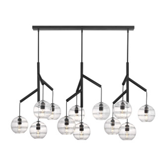 Sedona 12 Light Chandelier in Nightshade Black (182|700SDNMPL3CB)