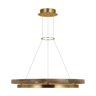 Grace LED Chandelier in Natural Brass/ Weathered Oak (182|700GRC36NBW-LED930)