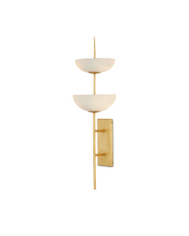 Follett Four Light Wall Sconce in Contemporary Gold Leaf/White (142|5000-0253)