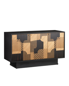 Memphis Cabinet in Natural/Espresso/Polished Brass (142|3000-0278)