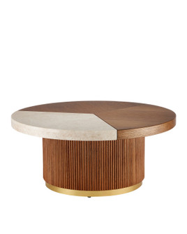 Dakota Cocktail Table in Morel Brown/Natural/Polished Brass (142|3000-0261)